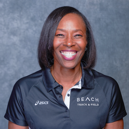 A portrait of track and field coach LaTanya Sheffield
