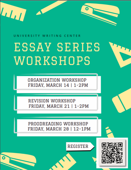 UWC Essay Writing Series Workshop Flyer - Round 2 - Spring 25