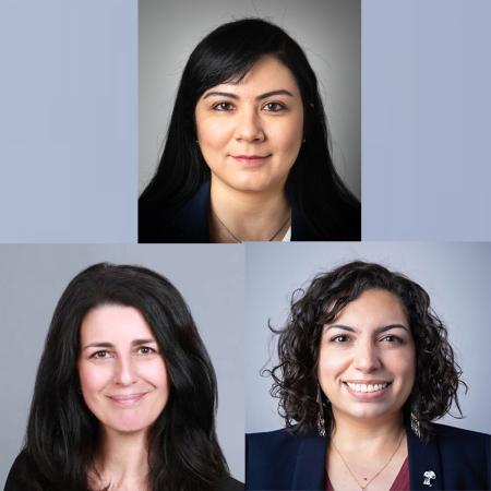 CSULB staff portraits Three individual headshots of people arranged in a collage.