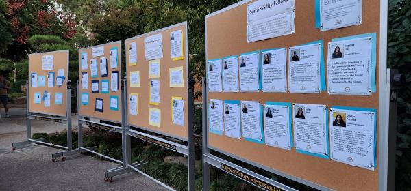 Poster boards in the Japanese Garden