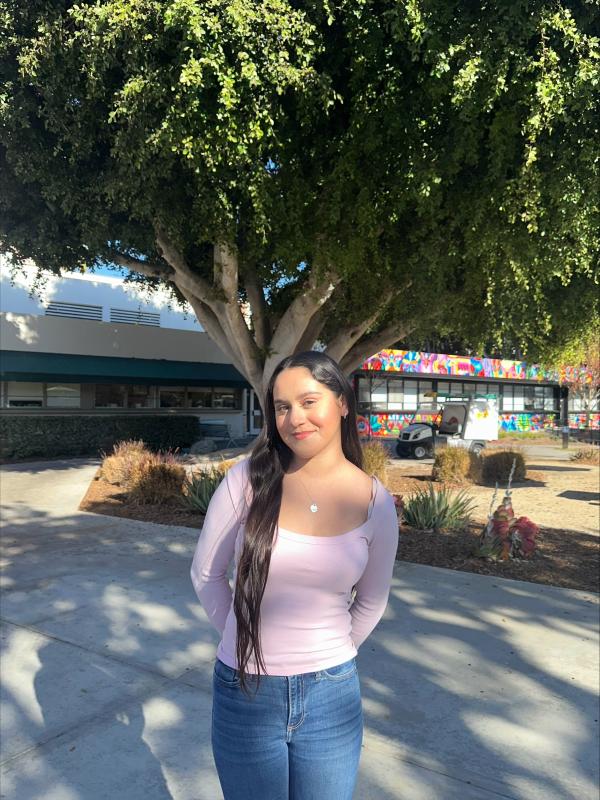 Ximena Velazquez poses on campus