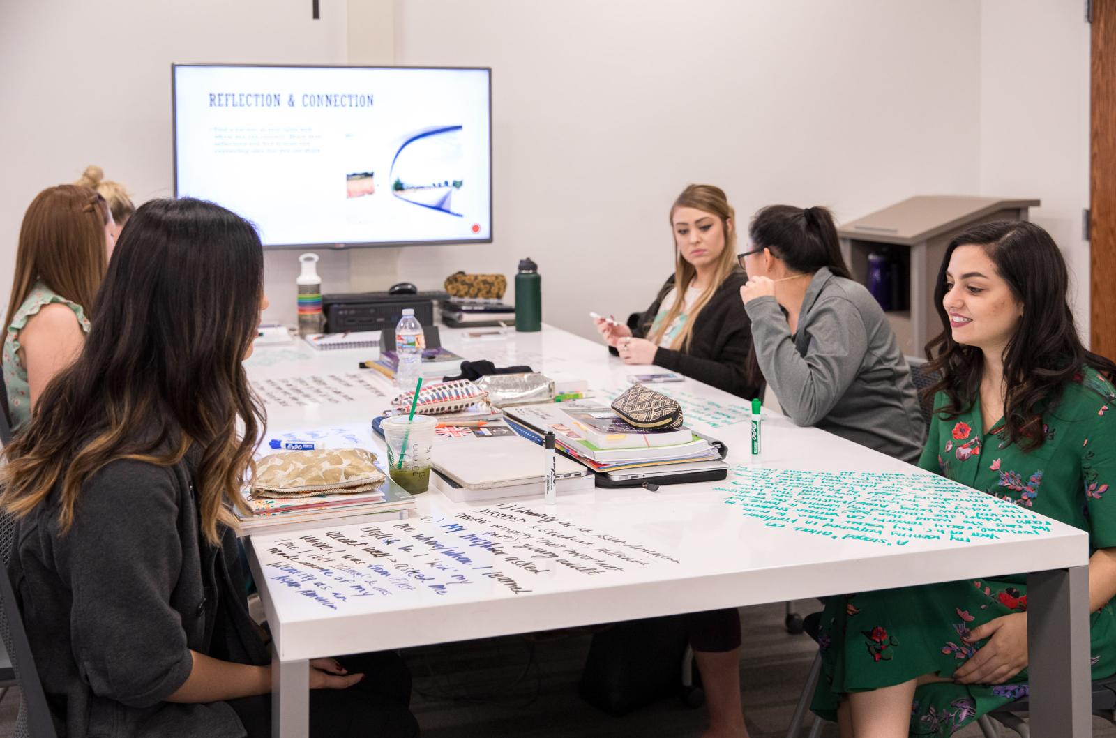 CSULB students in classroom.