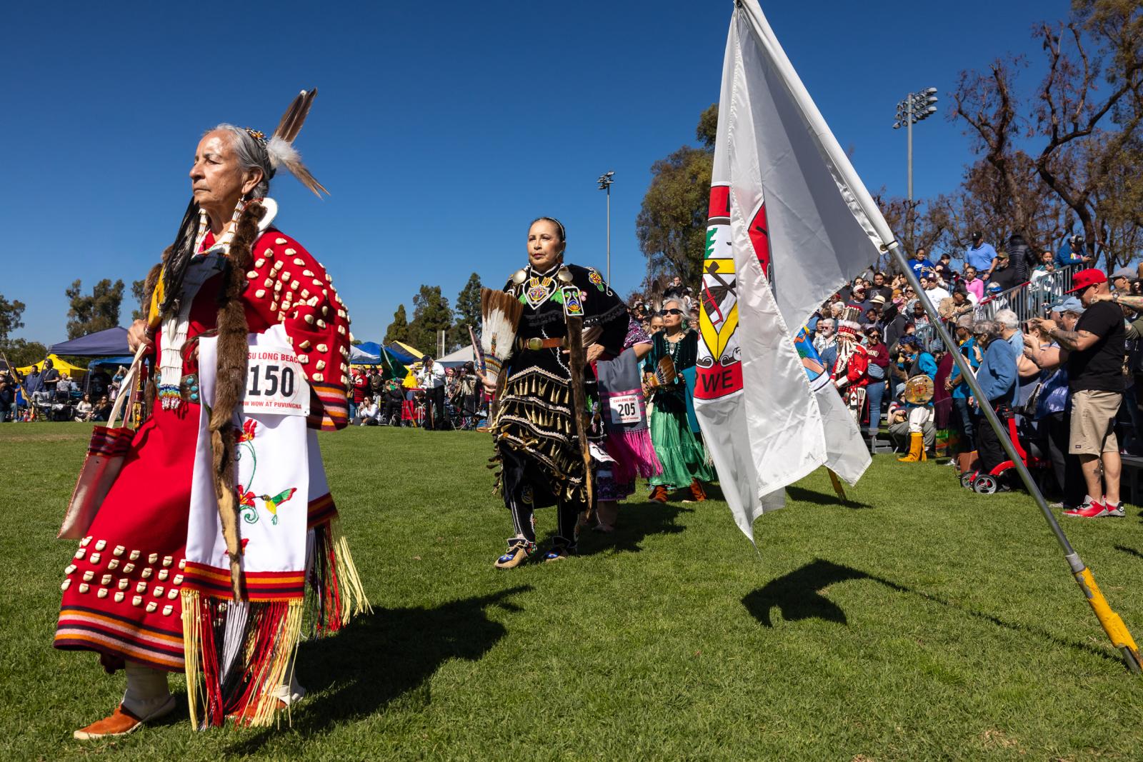 Women dancers at the 2025 CSULB Pow Wow