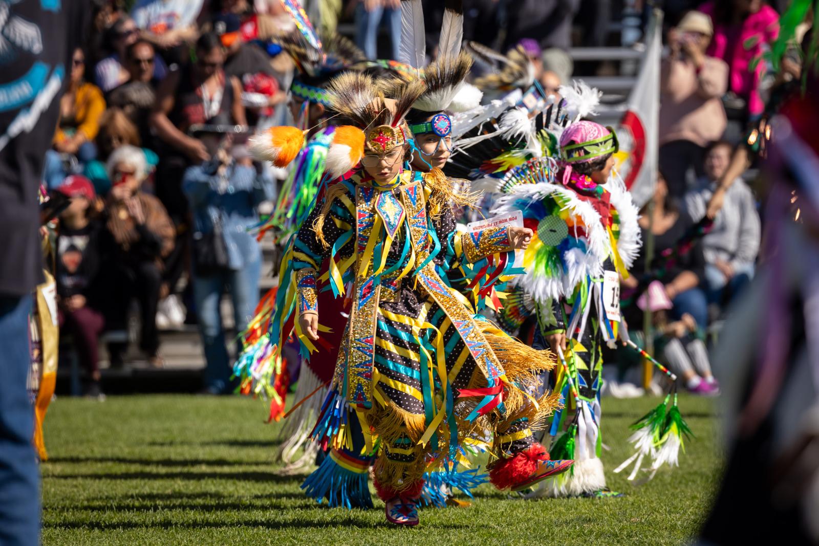 Young dancers at the 2025 CSULB Pow Wow