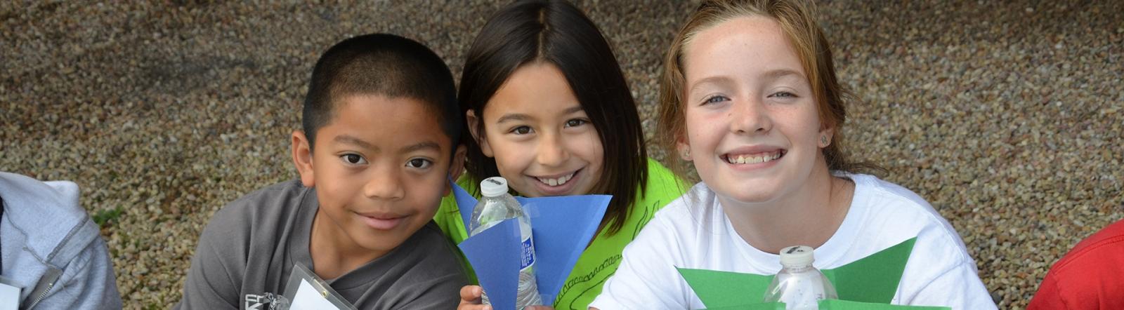 children doing a science activity