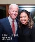 CSULB graduate Asjia Gardner and President Joe Biden