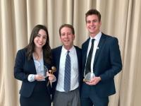 From L to R:  Amanda Botelho, Professor   Lewis Ringel, and Barry Klein.