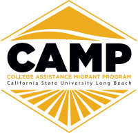 CAMP-College Assistance Migrant Program CAMP-College Assistance Migrant Program logo linked to the department's website.